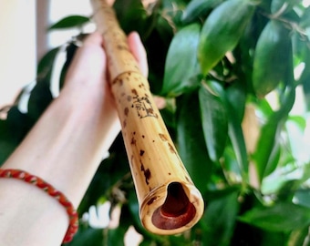 Teardrop Bamboo Xiao Flute: Handmade Detachable Meditation Flute Instrument, Musician Gift, Key D C