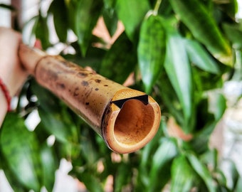 8 holes Shakuhachi Teardrop Bamboo Flute Gift for Musician Music Gift Flute Instrument - Shakuhachi 1.8-2.0 - 440 Hz Key D C
