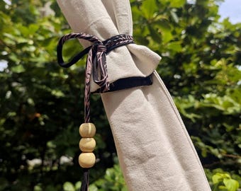 Housse rembourrée pour flûte, étui pour xiao et shakuhachi, housse pour instrument en toile ivoire faite main