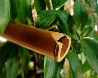 Makino Bamboo Shakuhachi Flute: 8 holes, Kinko-Style Utaguchi, 2.0 (C), Handmade Meditation Musician Gift