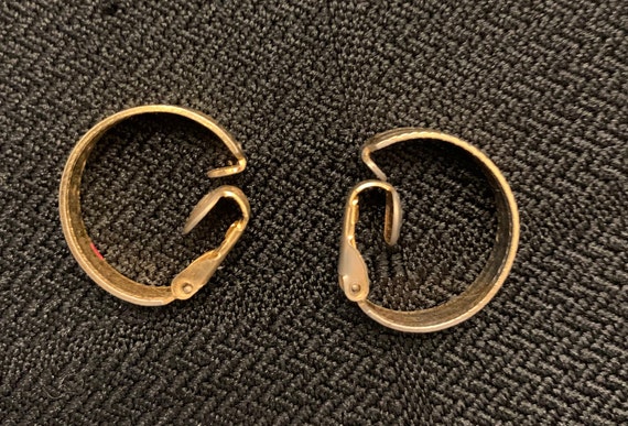 Gold Vintage Clip-on Earrings - image 2