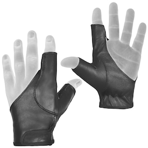 DKZ  Leather Archery Bow Glove left hand with Black,Brown,Darkbrown,Beige(Right Hand Archers)