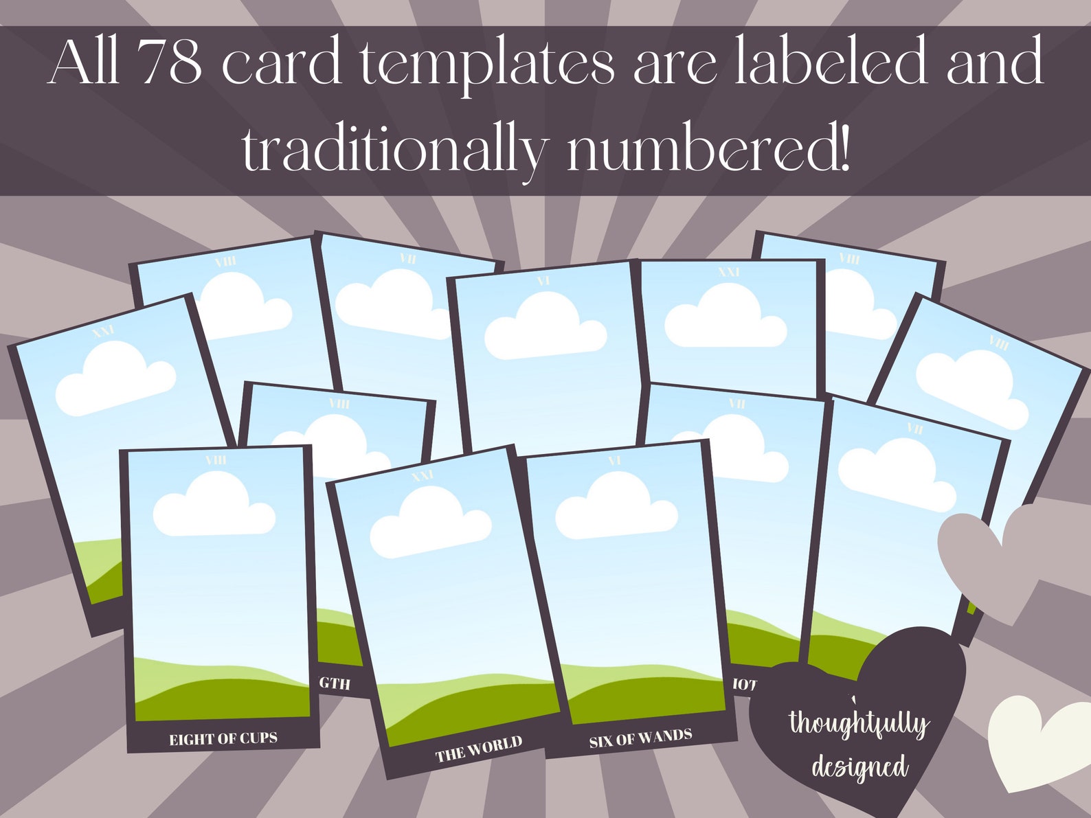 DIY Printable Tarot Cards Create and Print Your Own Tarot - Etsy