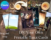 DIY Tarot Card Template: Printable 78 Card Deck (Canva)