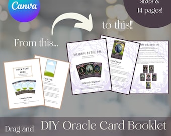 DIY Oracle Card Booklet Canva Template: Printable Guide (Digital Download)