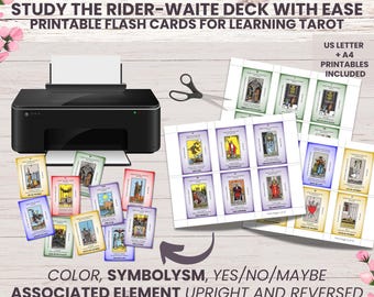 Printable Tarot Learning Cards: Beginner-Friendly Study Deck (PDF Download