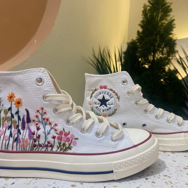 Floral Converse Etsy
