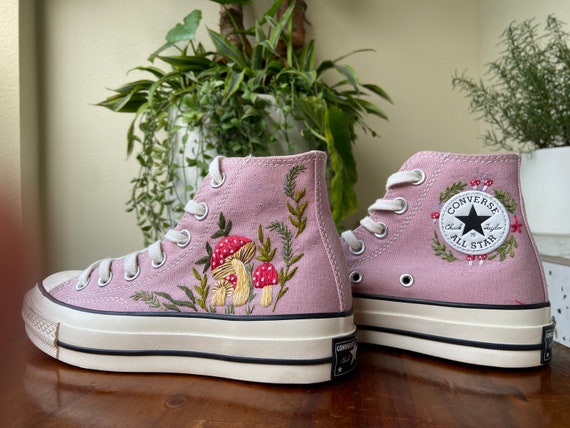 orange flower converse