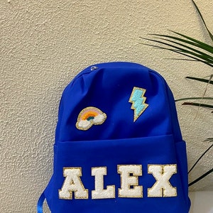 Custom Backpack Personalized Backpack Customizable Backpack Chenille Patch Backpack Kid Backpack Back to school image 2