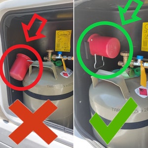 Propaangasfles dekselhouder voor campers caravan campergrill