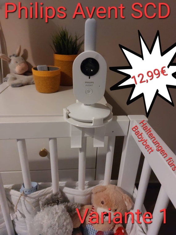 Babyphone Kamera Halterung fürs Babybett passend für Philips Avent Modell SCD630  SCD833  SCD835  SCD843  SCD845