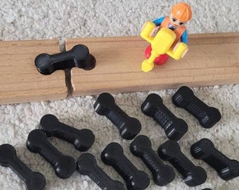 Playtive Lidl, Brio, Ikea wooden railway track connector universal adapter spigot