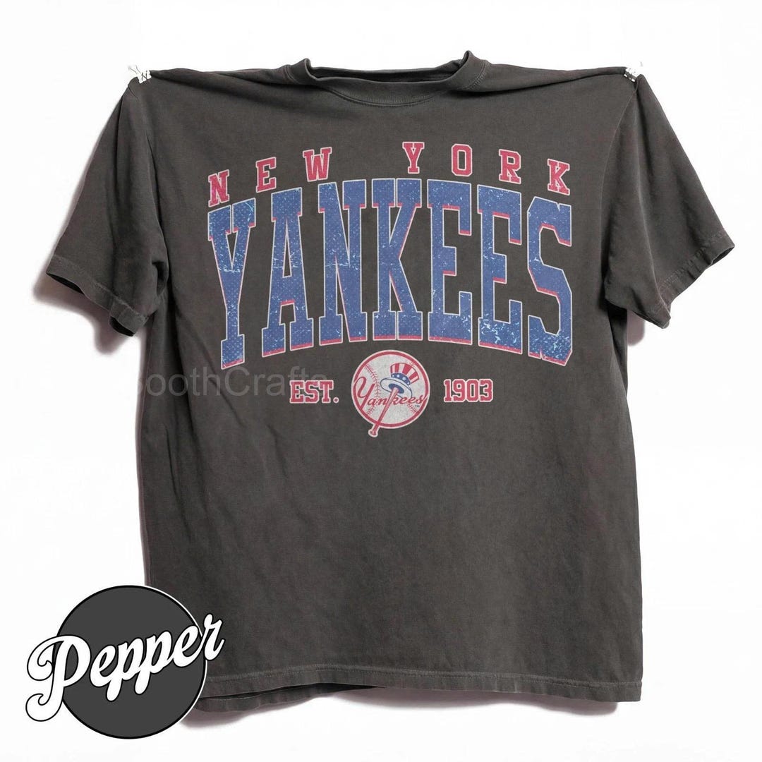 Vintage 90s New York Yankees Est 1903 Baseball Comfort Color Shirt