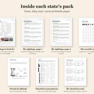 Naturstudienpaket Mai 2027, Süd-Zentral, 6 Bundesstaaten, druckbare PDF-Datei (je 7 Seiten) Bild 3