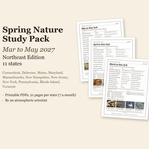 Spring Nature Study Pack, Northeast States, Mar-May 2027 (PDF) image 1