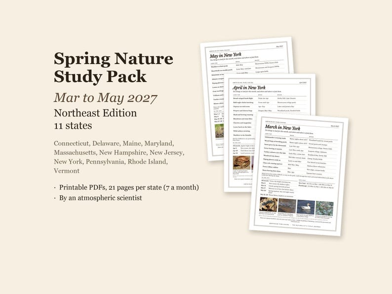 Spring Nature Study Pack, Northeast States, Mar-May 2027 (PDF) image 1