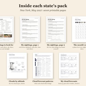 May 2027 Nature Study Pack, Northeast, 11 States, Printable PDF (7 pages each) image 3
