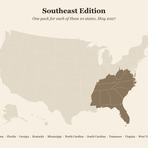 May 2027 Nature Study Pack, Southeast, 10 States, Printable PDF (7 pages each) image 2