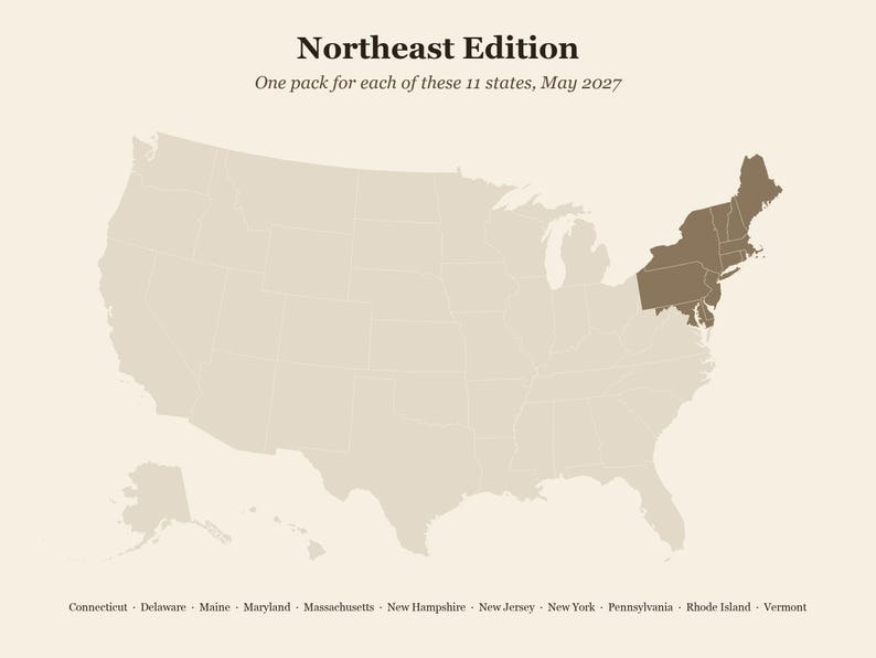 May 2027 Nature Study Pack, Northeast, 11 States, Printable PDF (7 pages each) image 2