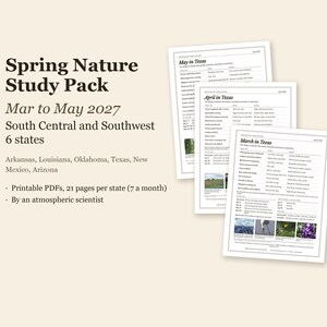 Spring Nature Study Pack, 6 South Central States, Mar-May 2027 (PDF) image 1