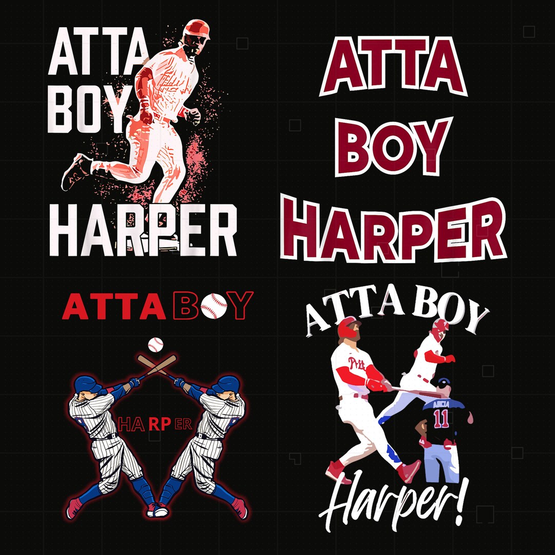 Bundle 4 File Atta Boy Harper PNG Attaboy Harper Phillies Etsy