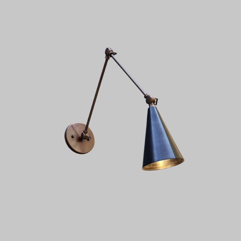 Modern Adjustable Brass Wall Lamp, Elegant Lighting Sconce image 5