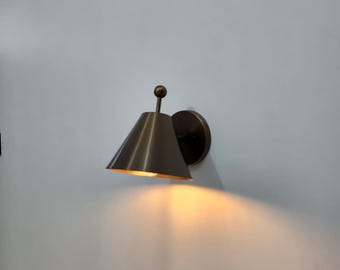 Handmade Brass Wall Sconce, Elegant Accent Lighting