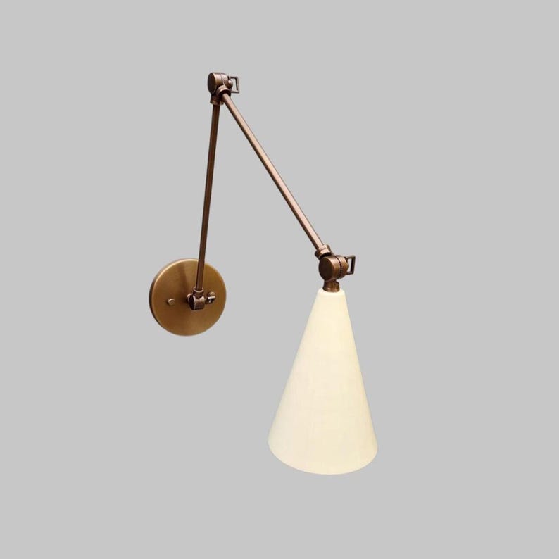 Modern Adjustable Brass Wall Lamp, Elegant Lighting Sconce image 4