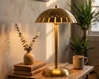 Mid-Century Italian Brass Table Lamp