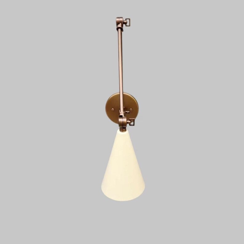 Modern Adjustable Brass Wall Lamp, Elegant Lighting Sconce image 2