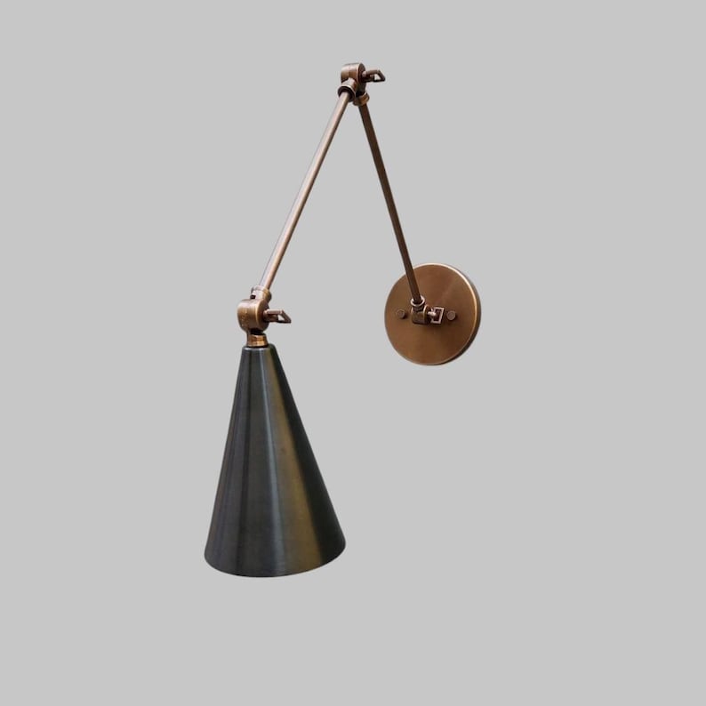 Modern Adjustable Brass Wall Lamp, Elegant Lighting Sconce image 6