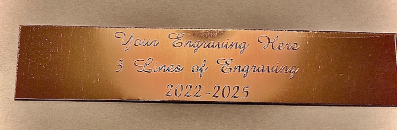 Personalised Trophy Engraving Plate 70mm x 15mm Bronze