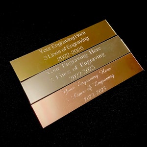 Personalised Trophy Engraving Plate 70mm x 15mm image 1