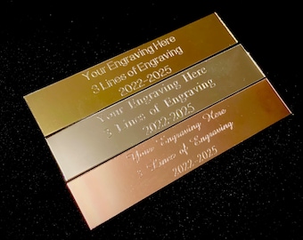 Gepersonaliseerde trofee graveerplaat 70 mm x 15 mm