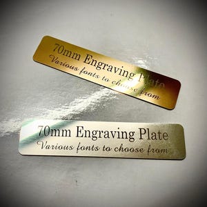 Personalised Trophy Engraving Plate 70mm x 15mm