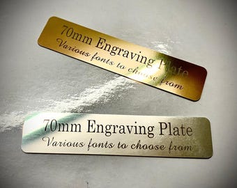 Personalised Trophy Engraving Plate 70mm x 15mm