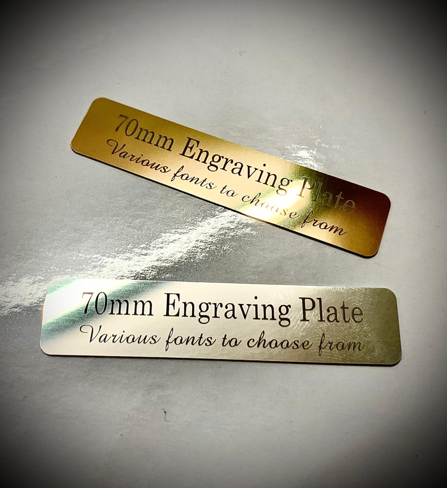 Personalised Trophy Engraving Plate 70mm x 15mm
