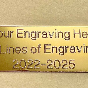 Personalised Trophy Engraving Plate 70mm x 15mm Gold