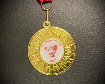 10 Santa Dash Metal Medals