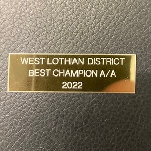 Personalised Trophy Engraving Plate 50mm x 15mm image 3