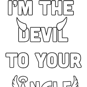 Devil to your Angel Valentines Day Present Gift Vinyl Decal Devil Satan Goth Emo