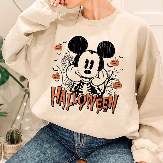 Mickey Halloween 2022 Sweatshirt, Vintage Disney Characters Halloween Sweatshirt, Minnie Halloween, Disney Halloween Sweatshirt