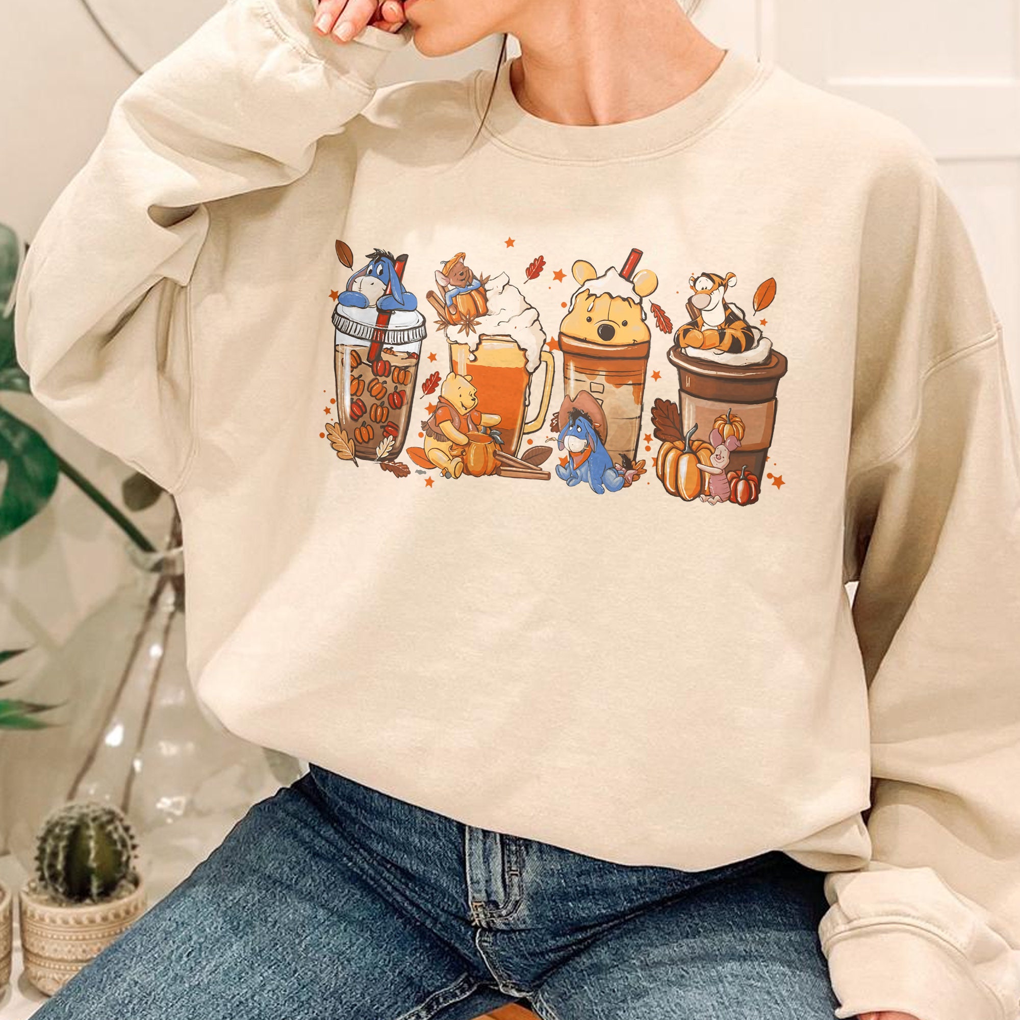 Pooh Fall Latte Sweatshirt, Winnie the Pooh Coffee Sweatshirt sold by ...