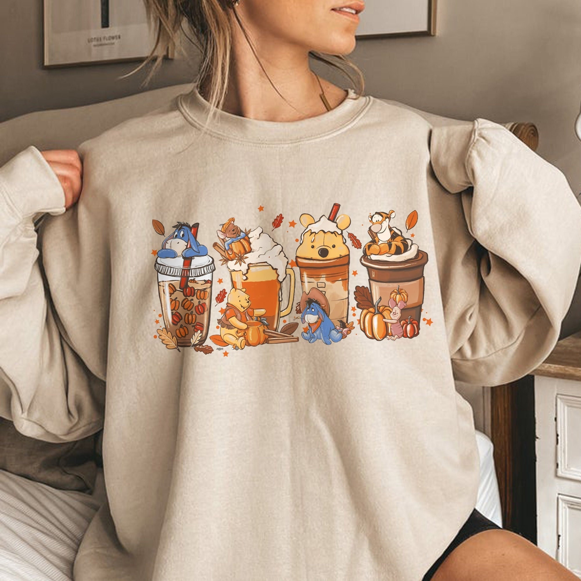 Pooh Fall Latte Sweatshirt, Winnie the Pooh Coffee Sweatshirt sold by ...