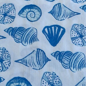 Decoupage napkins, seashell paper napkins, 2 individual guest size nautical blue and white napkins for decoupage scrapbook paper crafts