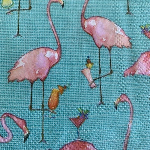Decoupage napkins, flamingo paper napkins, 3 individual beach bird cocktail napkins for decoupage scrapbook mixed media paper crafts