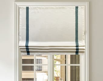 Roman Shade With Lining, Window Blinds, Light Filtering, Custom Size Shades Available