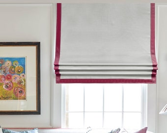 Roman Shade With Lining, Window Blinds, Light Filtering, Custom Size Shades Available