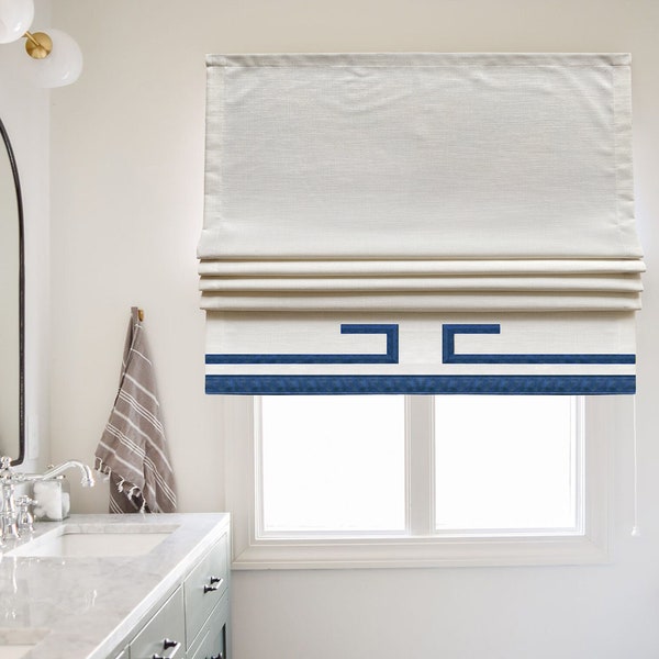 White Roman Shade Etsy