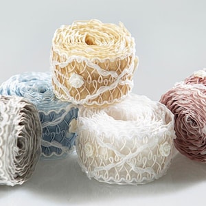 1.5 Inches Braided Trims for Drapery, Curtain Tapes, Upholstery Ribbon, Pillow Border, Sold By The Yard